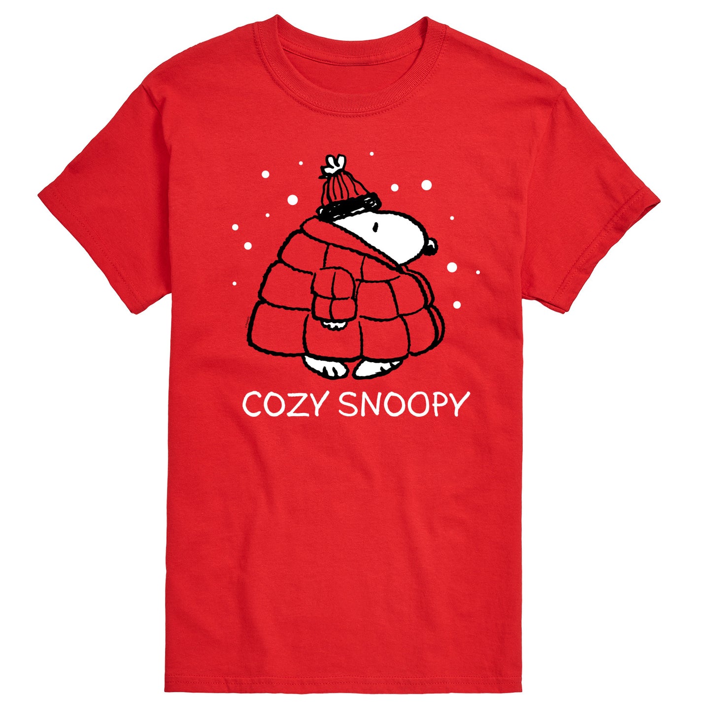Peanuts - Cozy Snoopy - Men's Short Sleeve Graphic T-Shirt