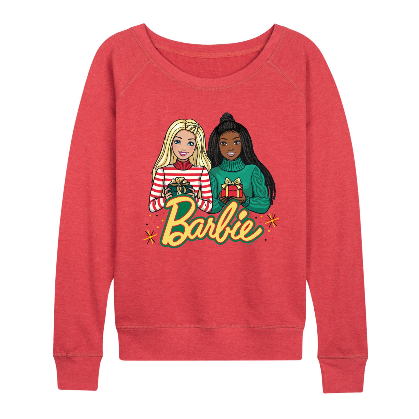 Barbie - Winter Holiday Friends - Women's Lightweight French Terry Long Sleeve Shirt
