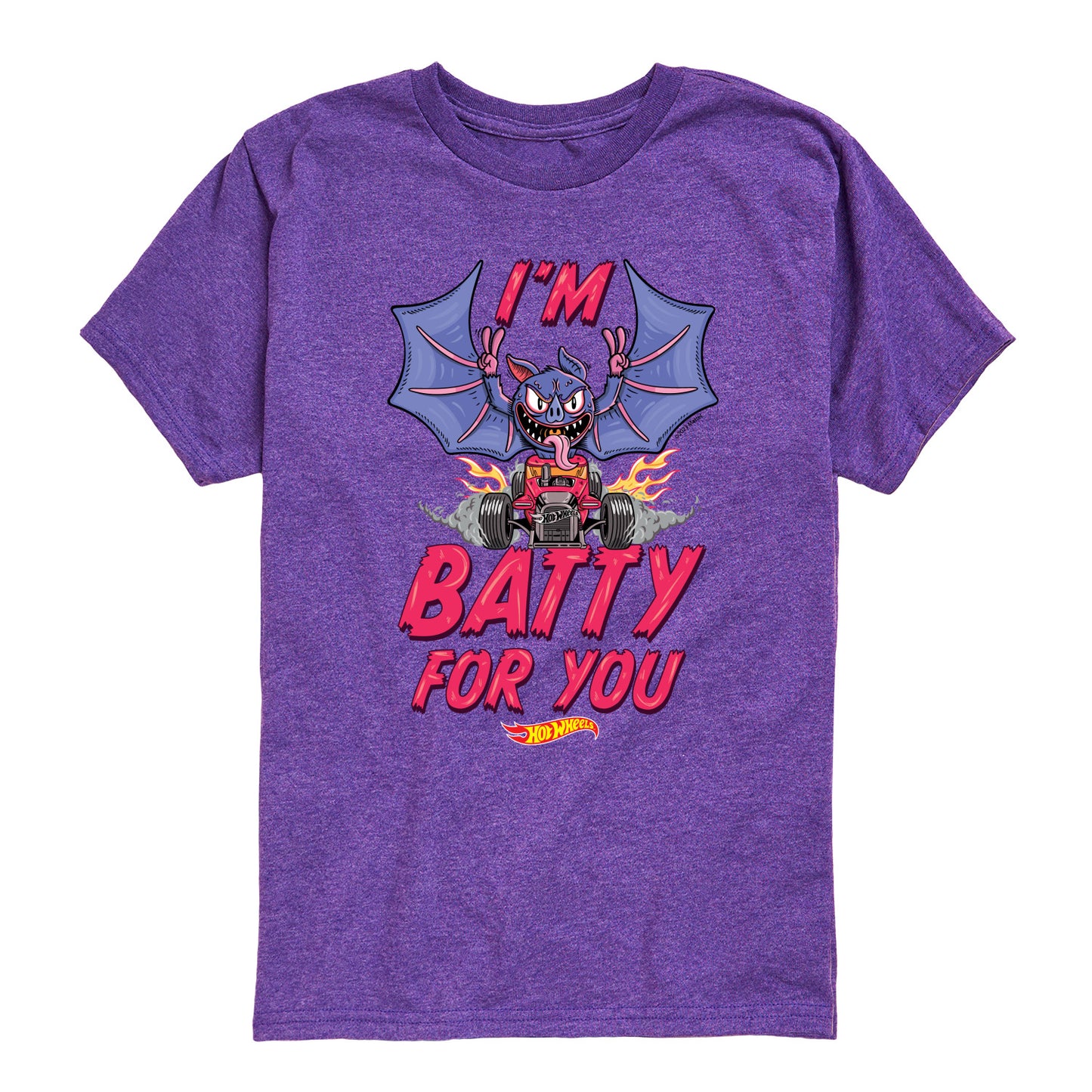 Hot Wheels - I'm Batty For You - Toddler & Youth Short Sleeve Graphic T-Shirt