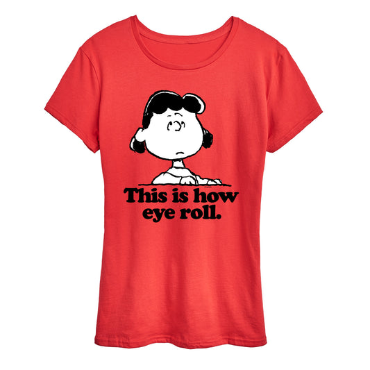 Peanuts - This Is How Eye Roll - Women's Short Sleeve Graphic T-Shirt