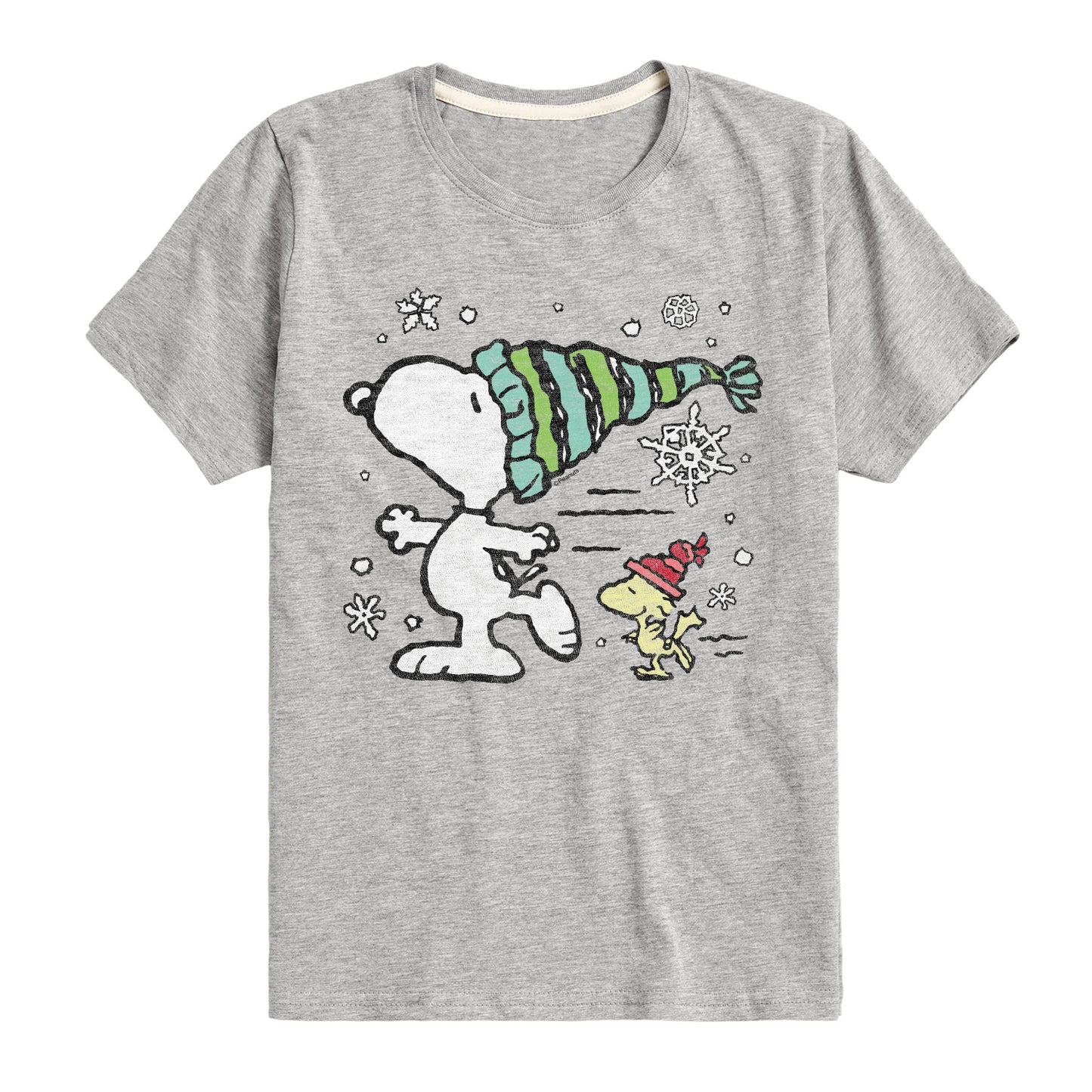 Peanuts - Snoopy Woodstock Skate - Toddler & Youth Short Sleeve Graphic T-Shirt