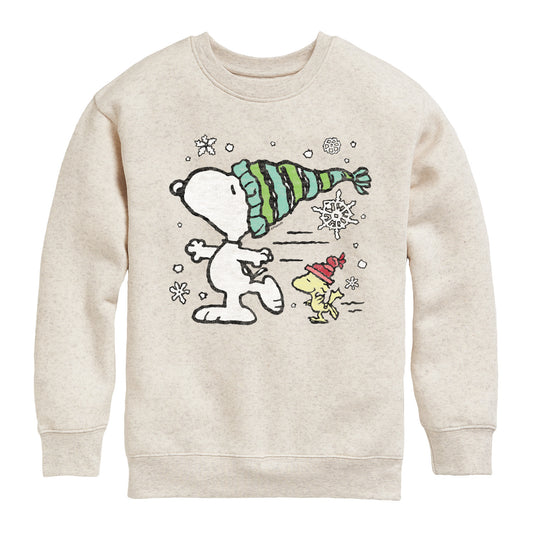 Peanuts - Snoopy Woodstock Skate - Toddler & Youth Crewneck Fleece Sweatshirt