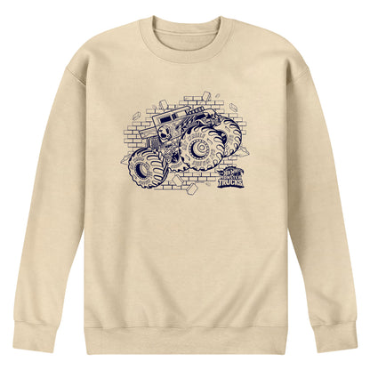 Hot Wheels - Bone Shaker Monster Truck - Men's Long Sleeve Crew Fleece Sweatshirt