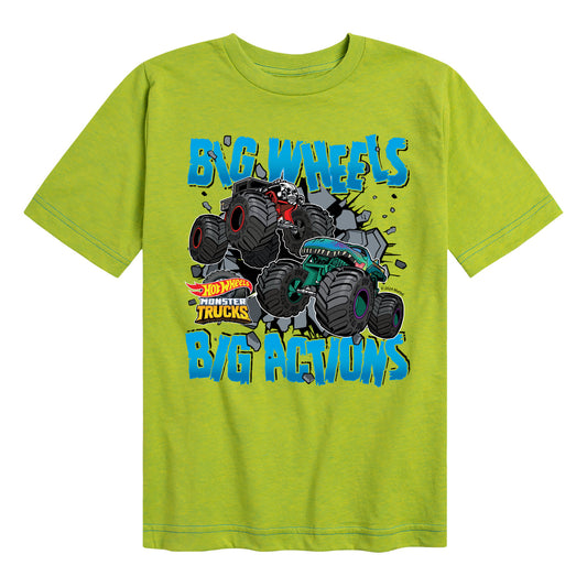 Hot Wheels - Big Actions Big Wheels - Little Kids Toddler And Youth Short Sleeve Tee
