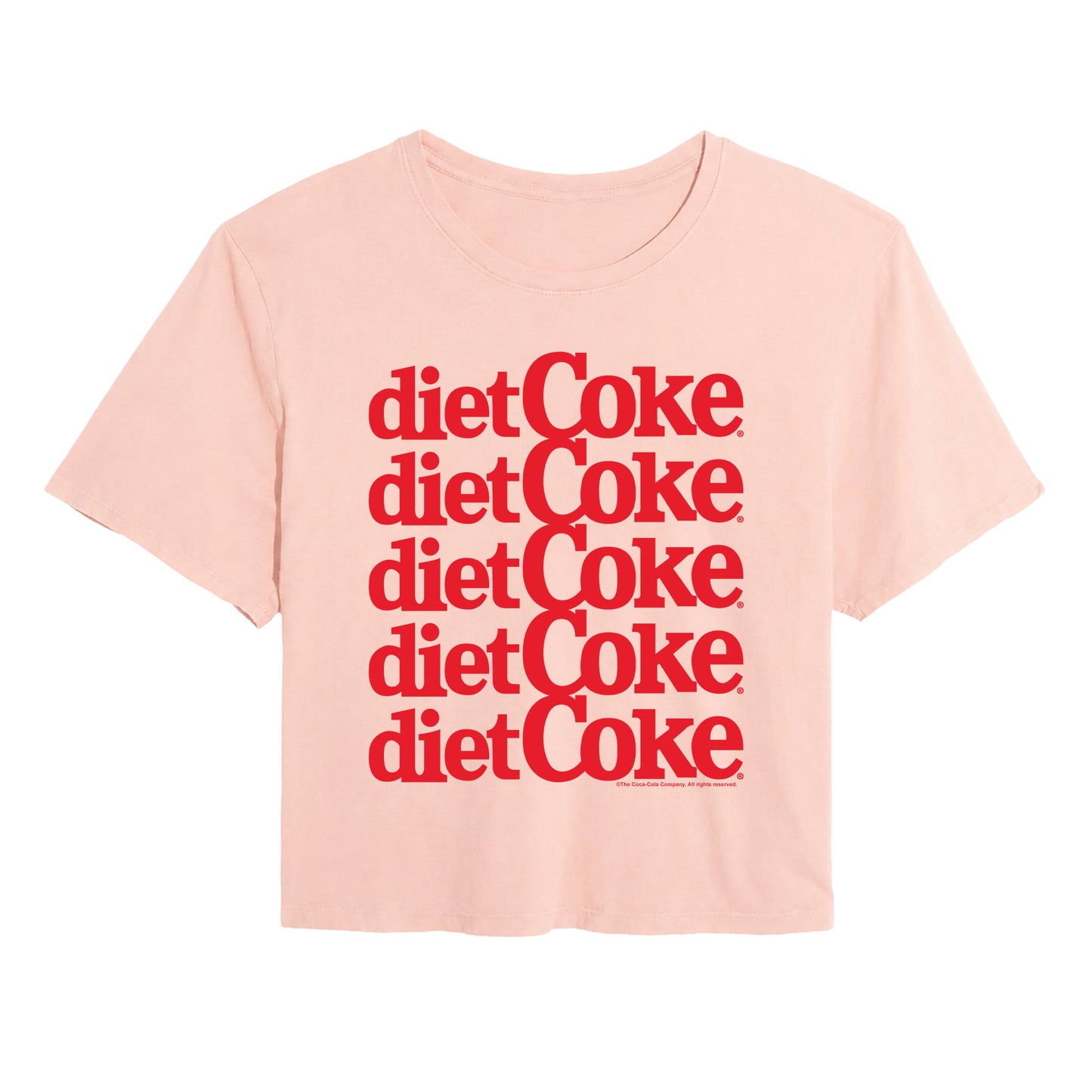 Coca-Cola - Diet Stacked - Juniors Cropped Graphic T-Shirt