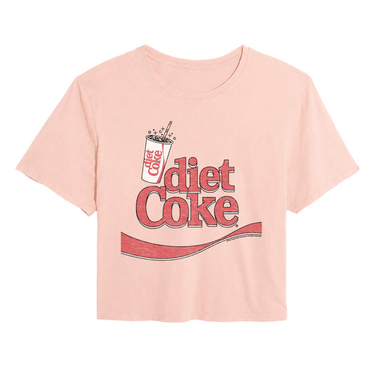 Coca-Cola - Drink Diet - Juniors Cropped Graphic T-Shirt