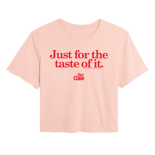 Coca-Cola - Just For The Taste Of It - Juniors Cropped Graphic T-Shirt
