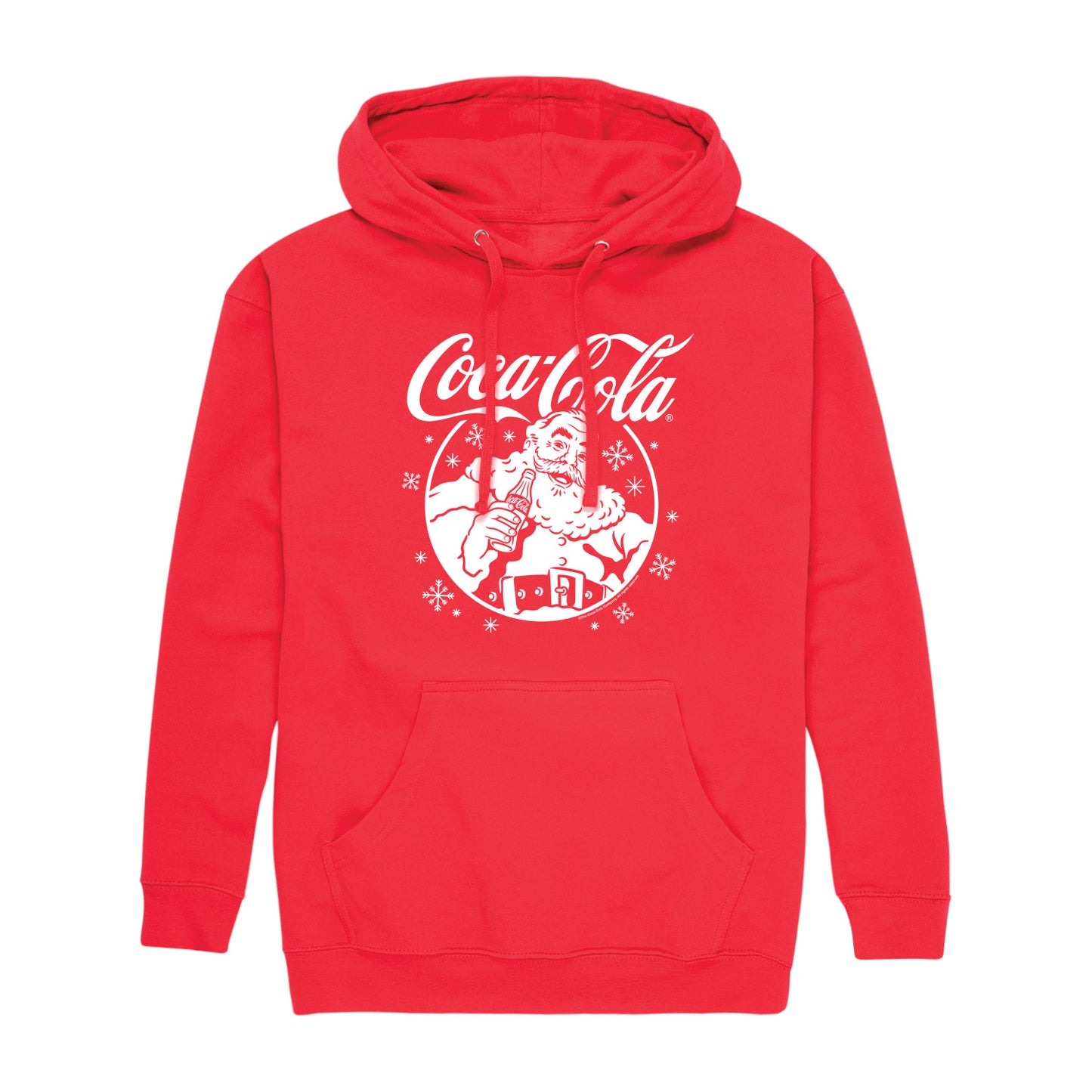 Coca-Cola - Santa Circle - Men's Long Sleeve Fleece Pullover Hoodie