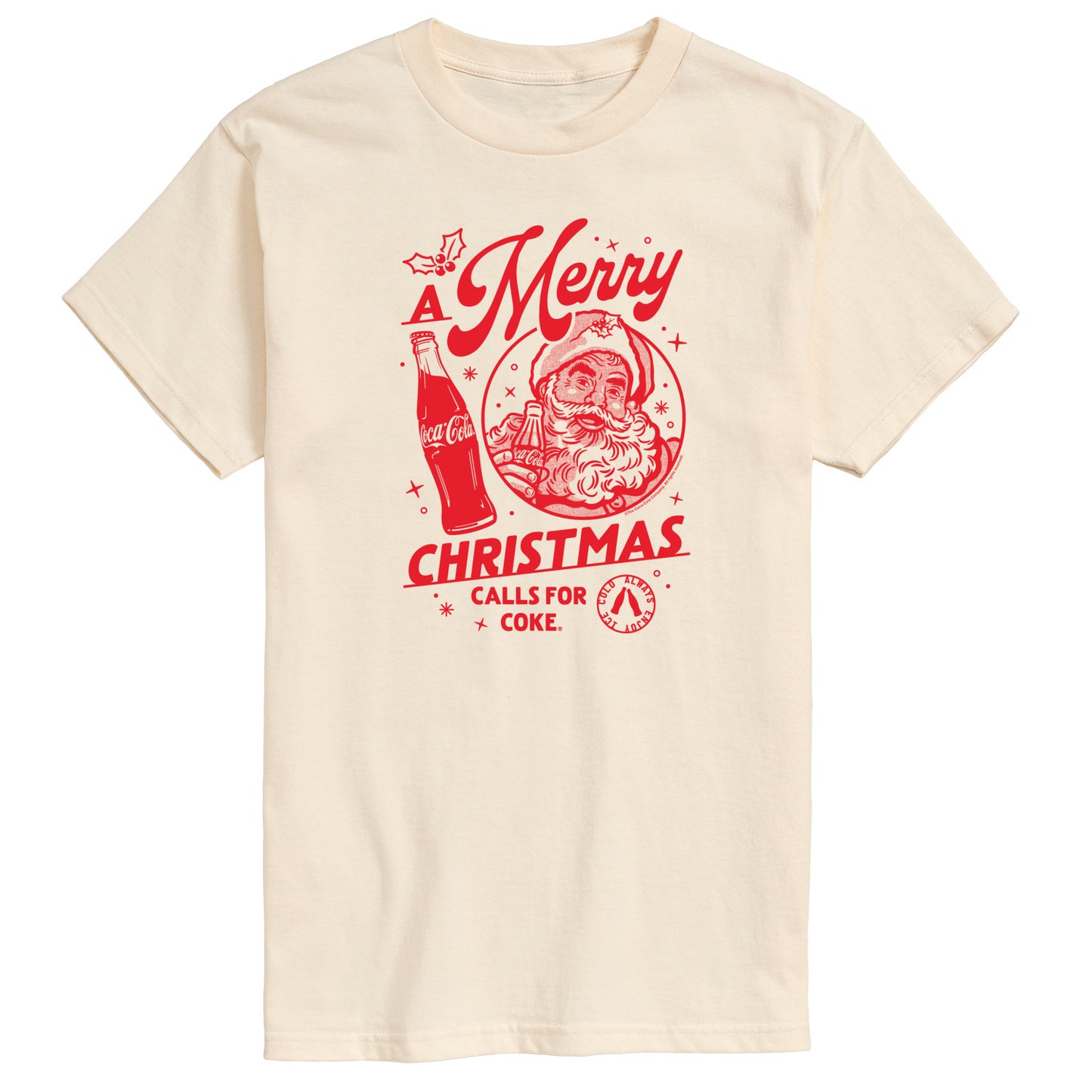 Coca-Cola - Merry Christmas Calls for Coke - Men's Short Sleeve Graphic T-shirt