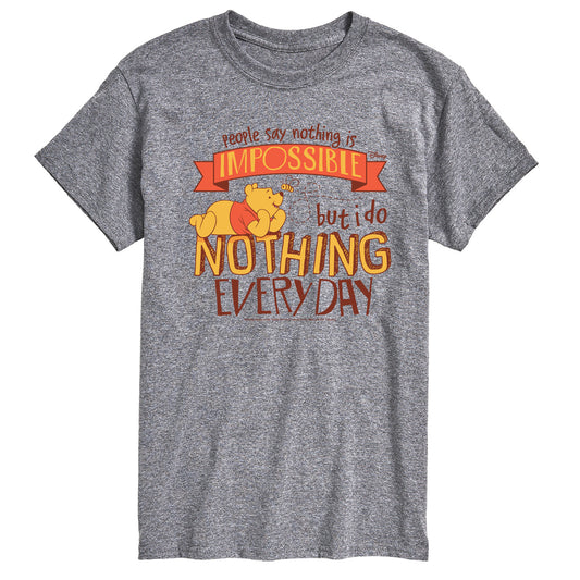 Winnie The Pooh - Nothing Is Impossible - Men's Short Sleeve Graphic T-Shirt