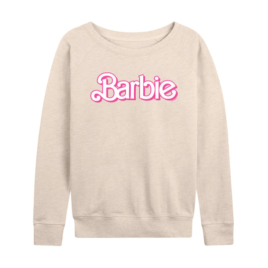 Barbie - Logo Retro-Women's French Terry Long Sleeve Shirt