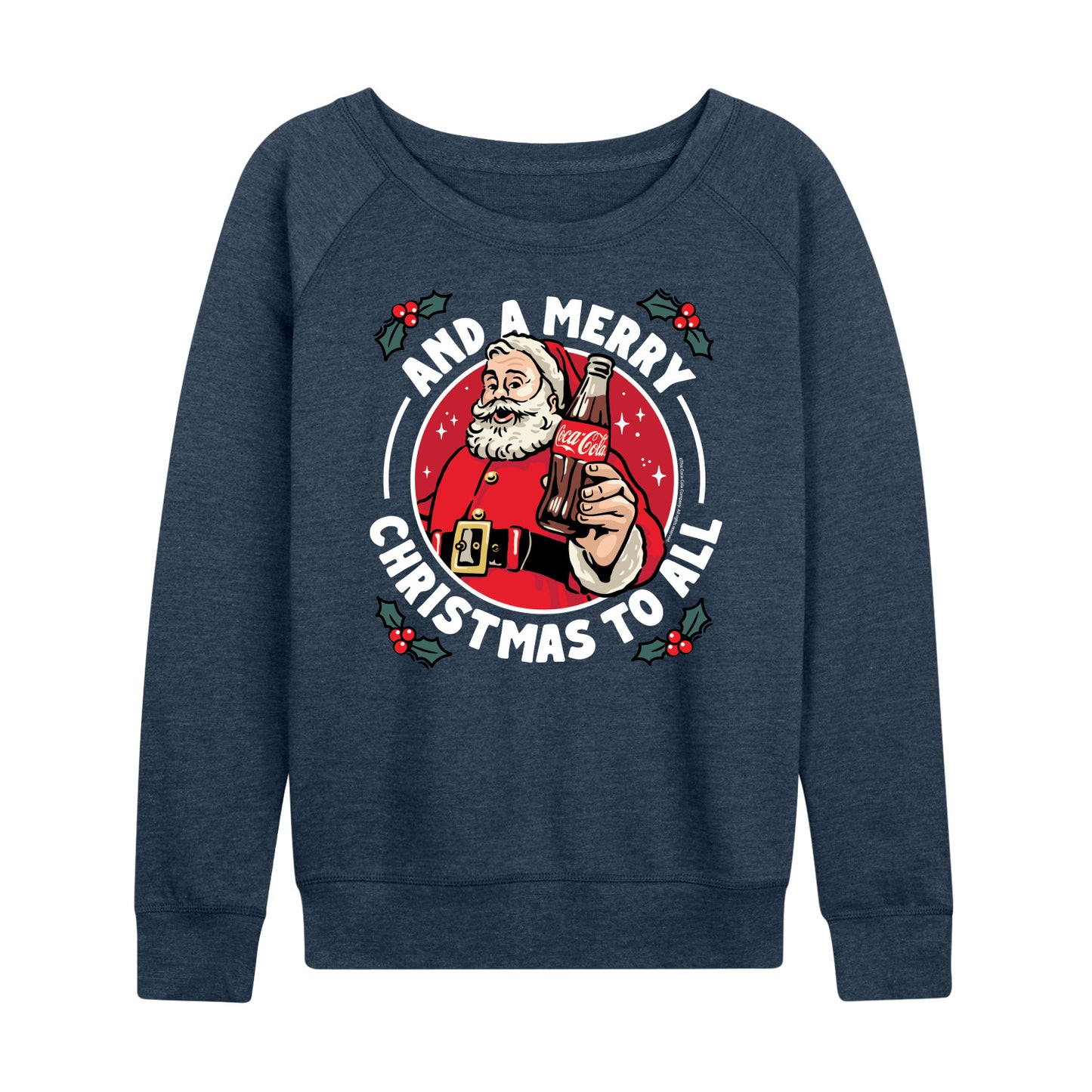 Coca-Cola - And A Merry Christmas To All Coke - Women's French Terry Long Sleeve Pullover