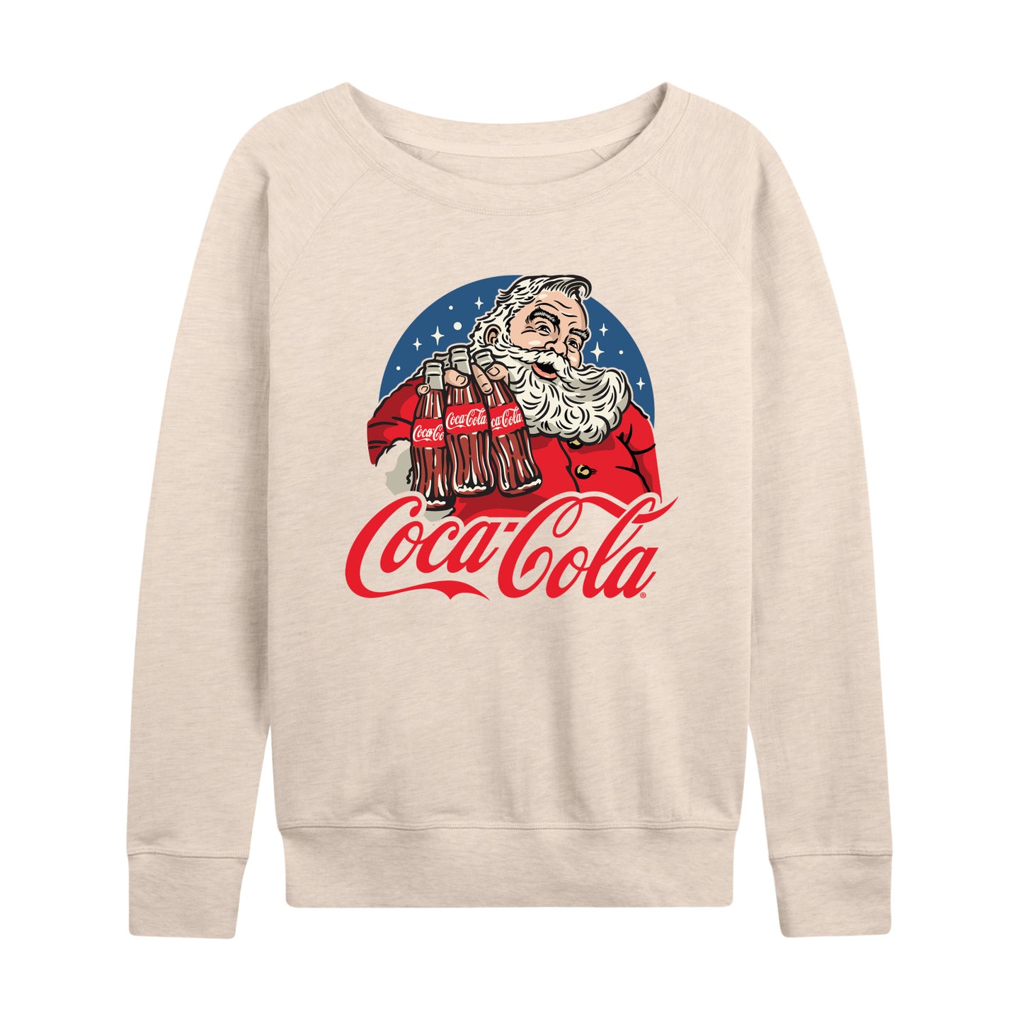 Coca-Cola - Santa Coke Bottles - Women's French Terry Long Sleeve Pullover