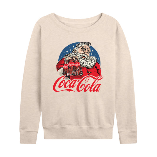 Coca-Cola - Santa Coke Bottles - Women's French Terry Long Sleeve Pullover
