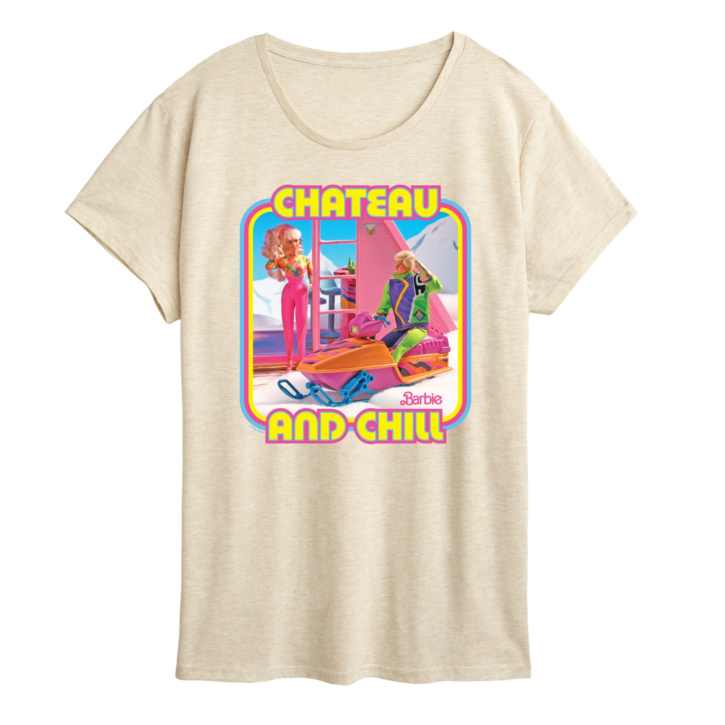 Barbie - Retro Chateau And Chill-Women's Short Sleeve Graphic T-Shirt