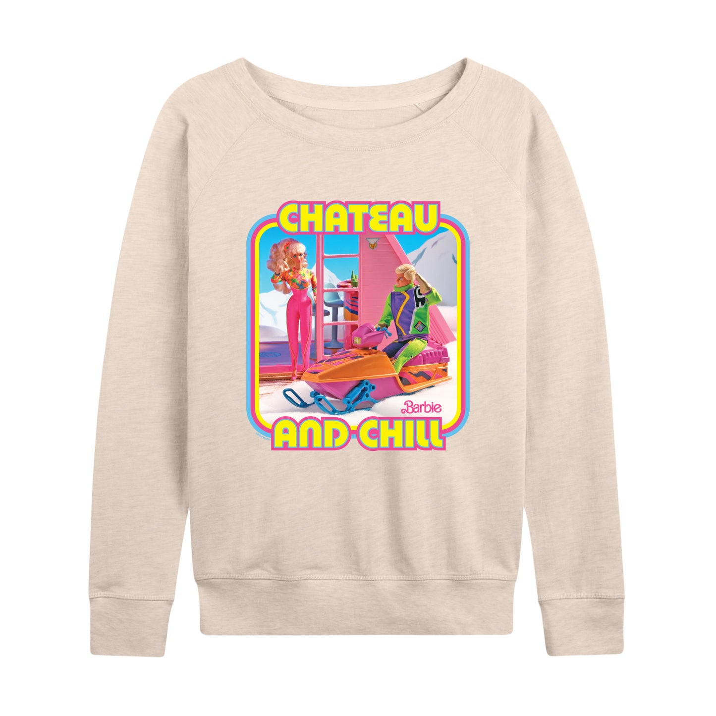 Barbie - Retro Chateau And Chill-Women's French Terry Long Sleeve Shirt