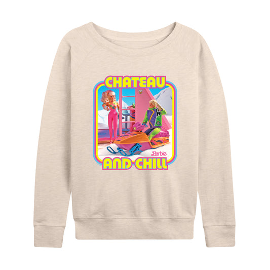 Barbie - Retro Chateau And Chill-Women's French Terry Long Sleeve Shirt