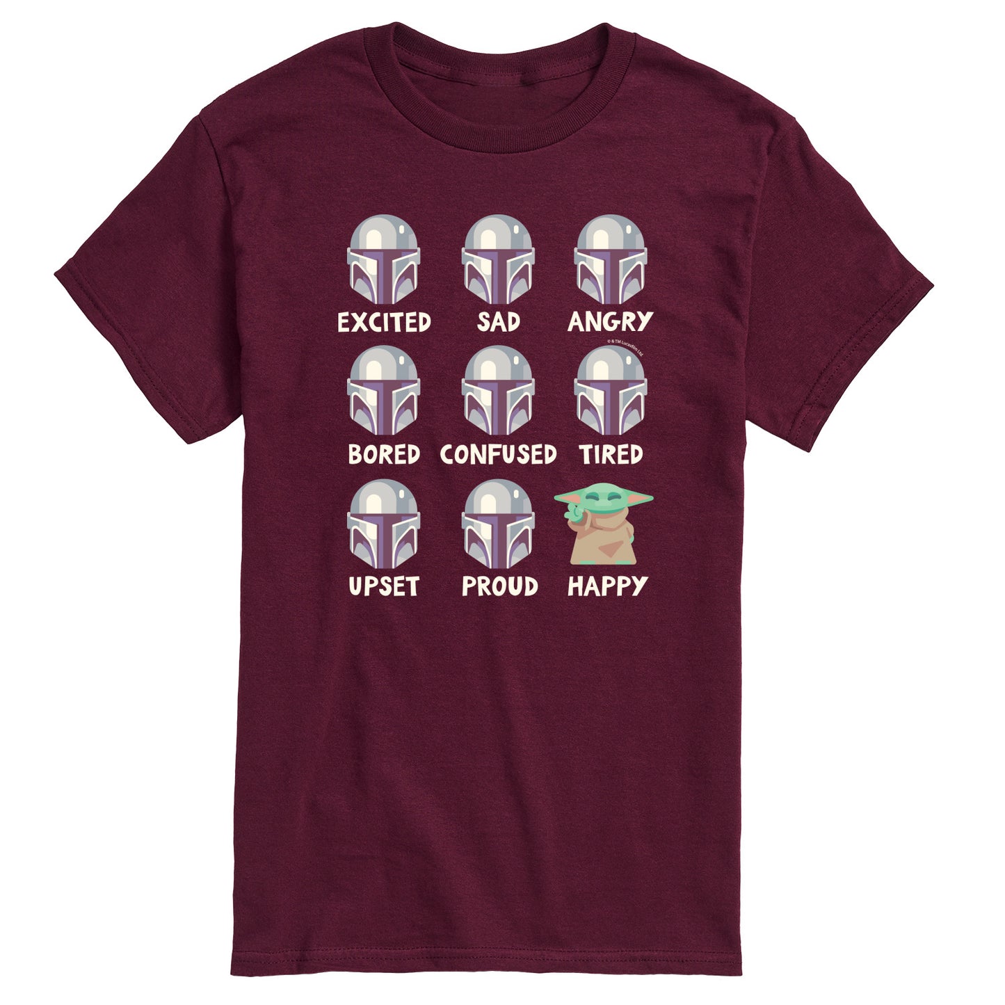 Star Wars - The Mandalorian Mandalorian Moods - Men's Short Sleeve Graphic T-Shirt