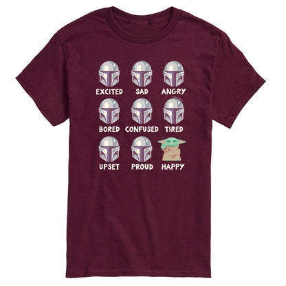 Star Wars - The Mandalorian Mandalorian Moods - Men's Short Sleeve Graphic T-Shirt