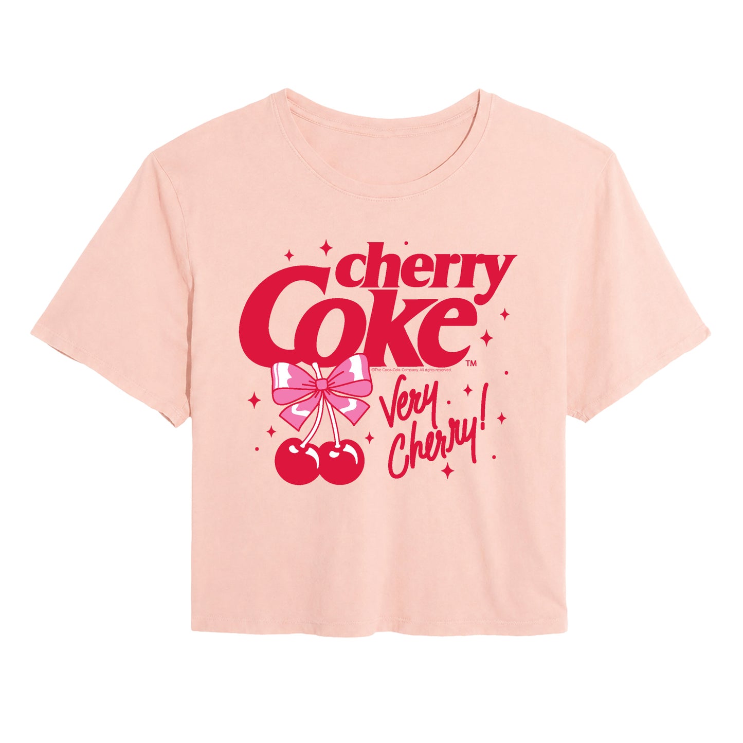 Coca-Cola - Very Cherry - Juniors Cropped Graphic T-Shirt