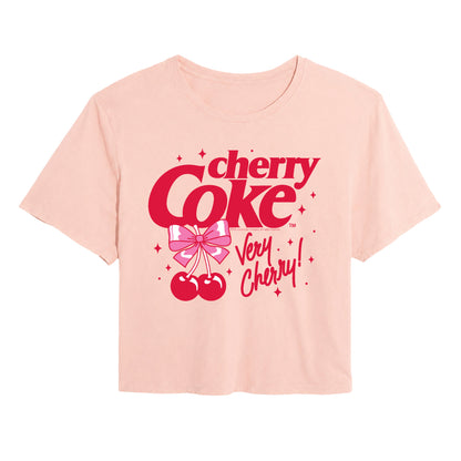 Coca-Cola - Very Cherry - Juniors Cropped Graphic T-Shirt