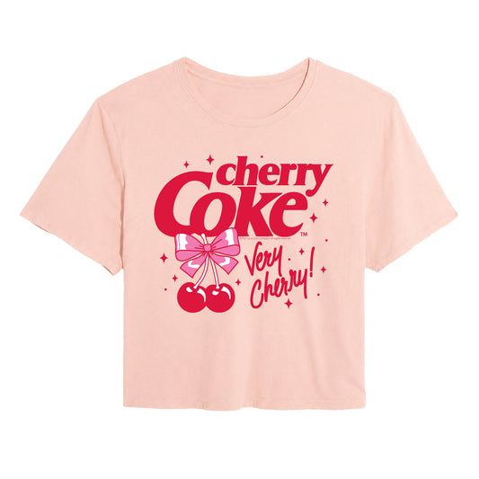 Coca-Cola - Very Cherry - Juniors Cropped Graphic T-Shirt