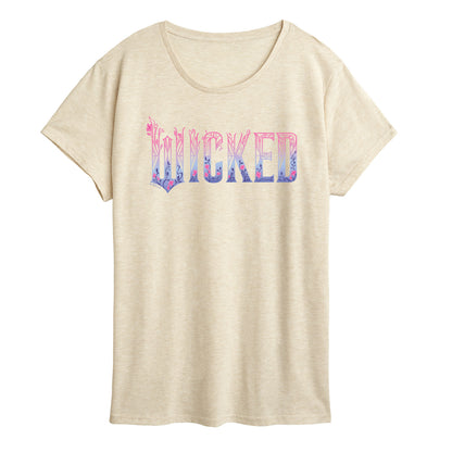 Wicked: Part 2 -  Floral Ombre Logo - Women's Short Sleeve Graphic T-Shirt