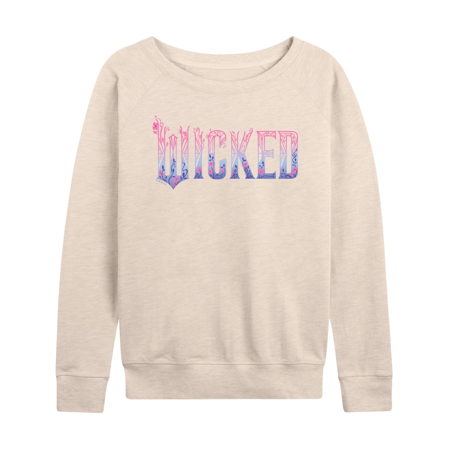 Wicked: Part 2 -  Floral Ombre Logo - Women's French Terry Long Sleeve Pullover