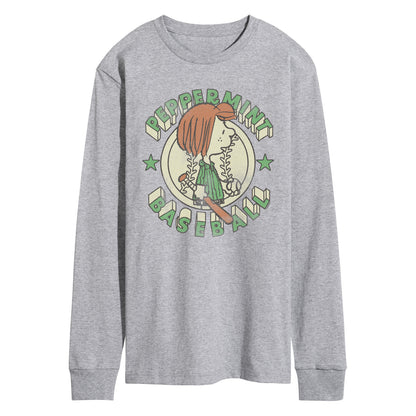 Peanuts - Peppermint Baseball - Men's Long Sleeve Graphic T-Shirt