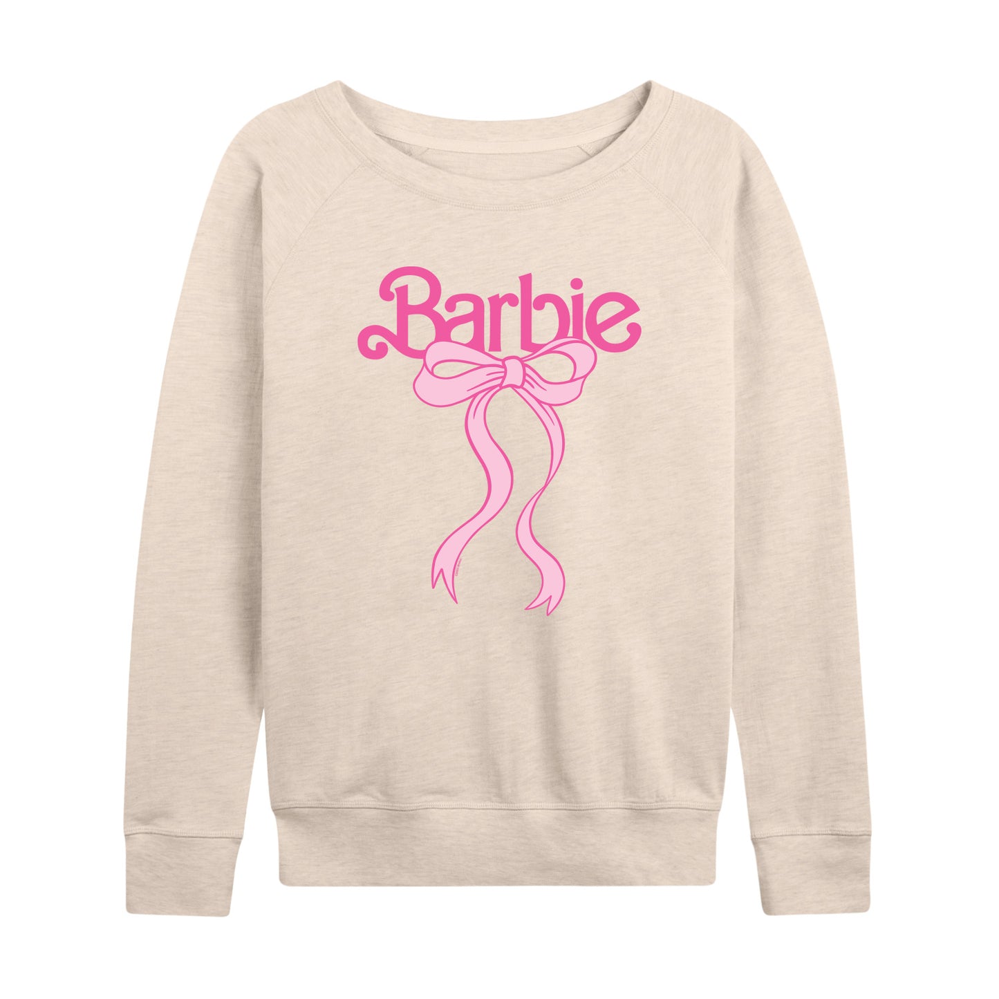 Barbie - Logo Coquette Bow - Women's French Terry Long Sleeve Shirt