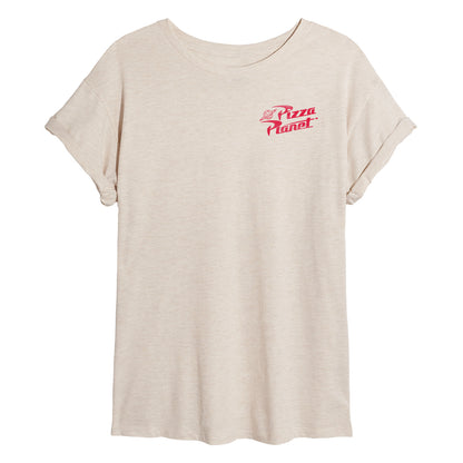 Toy Story 4 - Pizza Planet Food Order - Womens Oversized Graphic T-Shirt