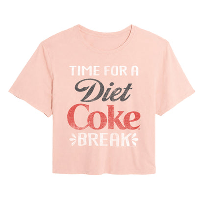 Coca-Cola - Diet Break - Juniors Cropped Graphic T-Shirt