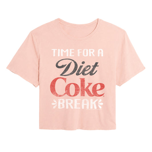 Coca-Cola - Diet Break - Juniors Cropped Graphic T-Shirt