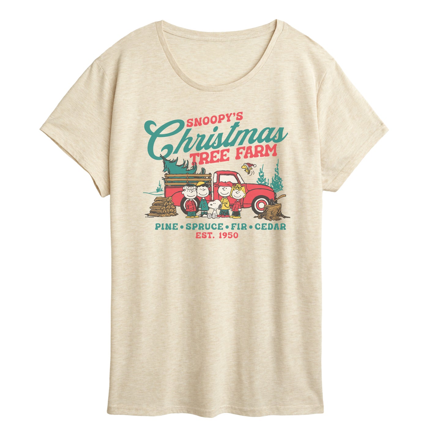 Peanuts - Tree Farm - Women's Short Sleeve Graphic T-Shirt