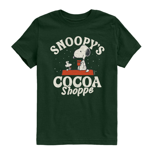 Peanuts - Snoopys Cocoa Shoppe - Youth Short Sleeve Graphic T-Shirt