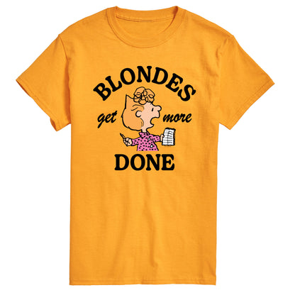 Peanuts - Blondes Get More Done - Men's Short Sleeve Graphic T-Shirt