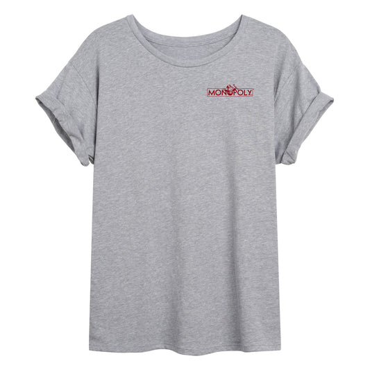 Monopoly - Monopoly Piece - Juniors Oversized Graphic T-Shirt