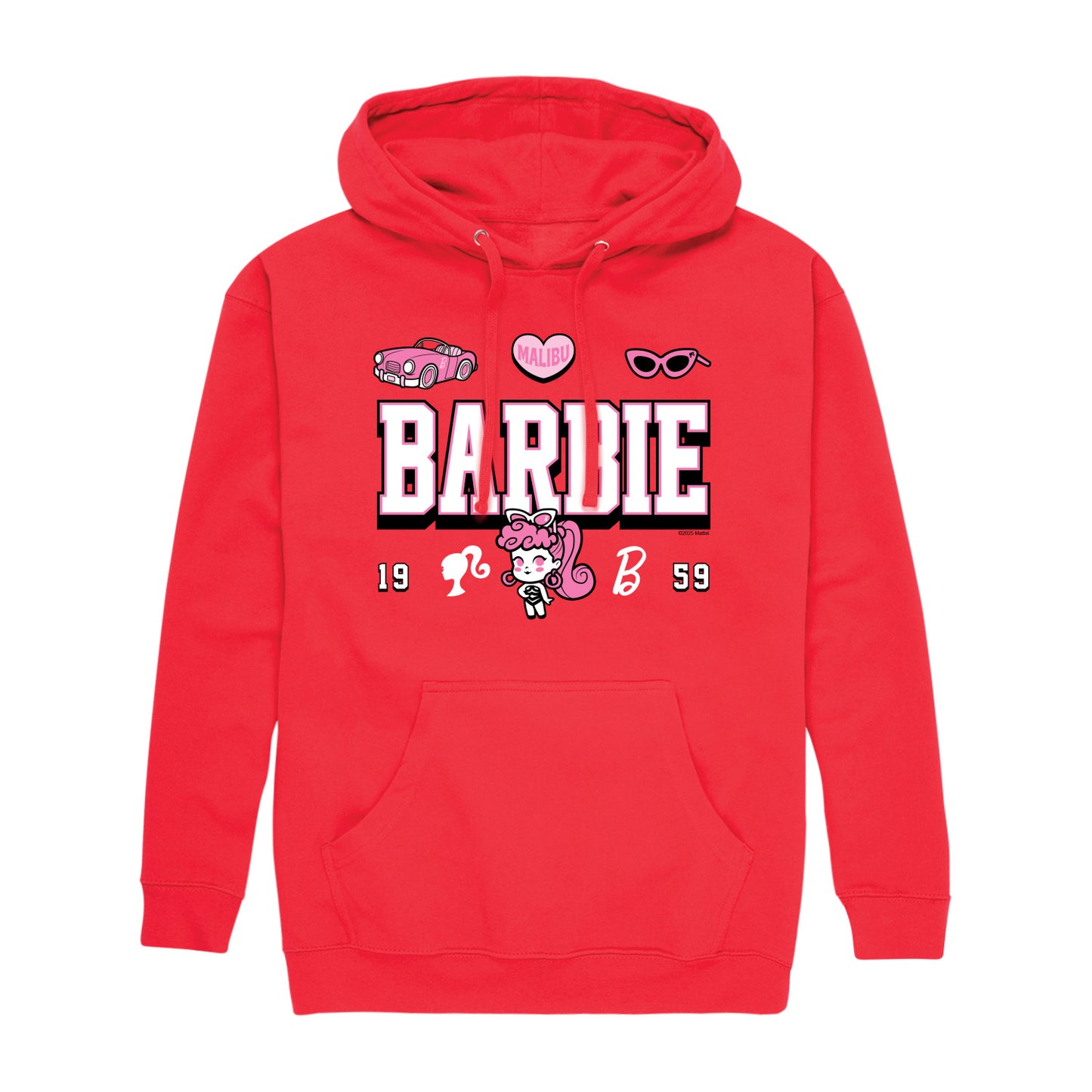 Barbie - Barbie Jersey -Mens Long Sleeve Fleece Pullover Hoodie