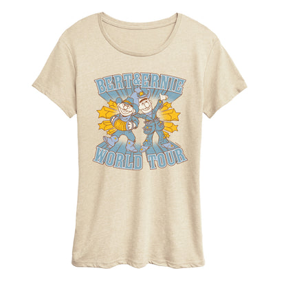 Sesame Street - Bert And Ernie World Tour - Women's Short Sleeve Graphic T-Shirt