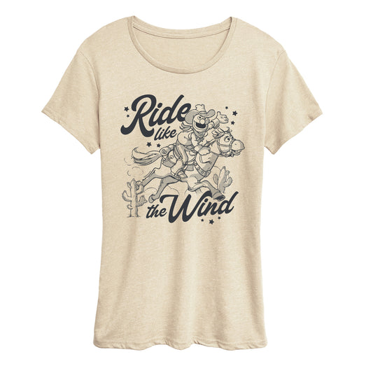 Sesame Street - Grover Ride Like The Wind - Women's Short Sleeve Graphic T-Shirt