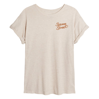 Sesame Street - Western Tonal Washed - Women's Oversized Graphic T-Shirt