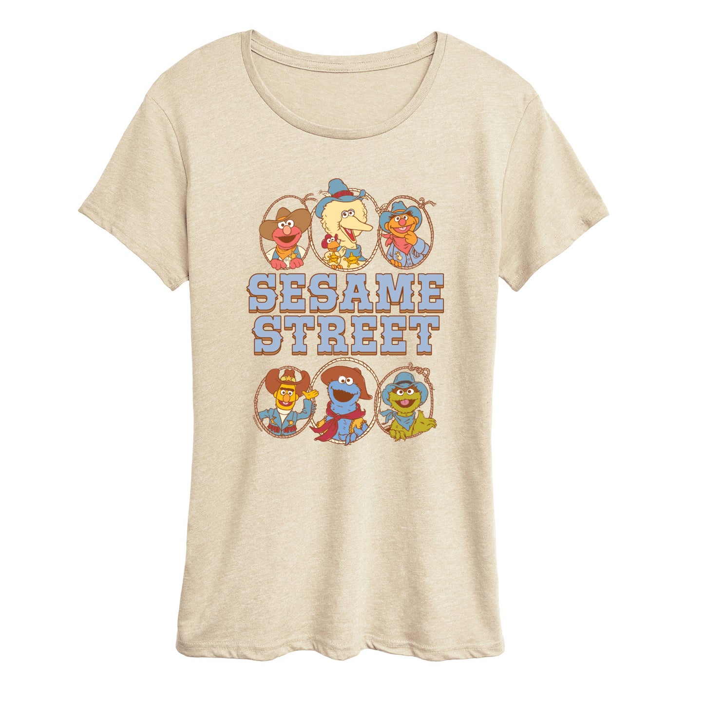 Sesame Street - Western Grid - Women's Short Sleeve Graphic T-Shirt