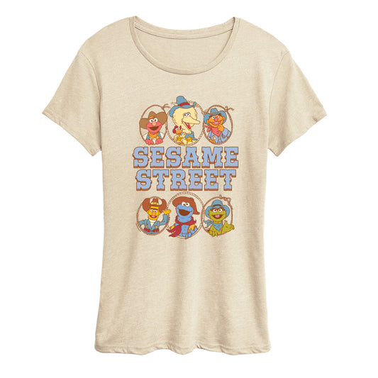 Sesame Street - Western Grid - Women's Short Sleeve Graphic T-Shirt