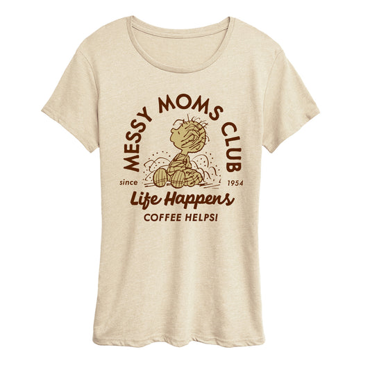 Peanuts - Messy Moms Club - Women's Short Sleeve Graphic T-Shirt