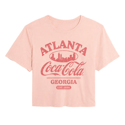 Coca-Cola - Atlanta - Juniors Cropped Graphic T-Shirt