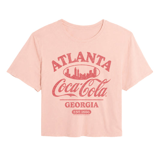 Coca-Cola - Atlanta - Juniors Cropped Graphic T-Shirt