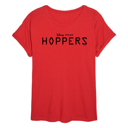 Hoppers - Black Logo - Juniors Oversized Graphic T-Shirt
