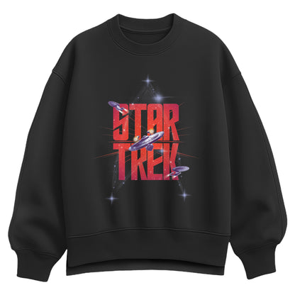 Star Trek - 60th Anniversary Logo - Women's Oversized Fleece Crew Sweatshirt