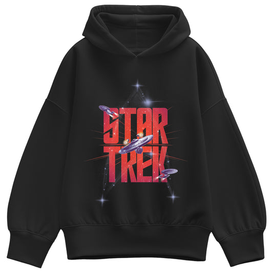 Star Trek - 60th Anniversary Logo - Women's Oversized Fleece Hoodie Sweatshirt