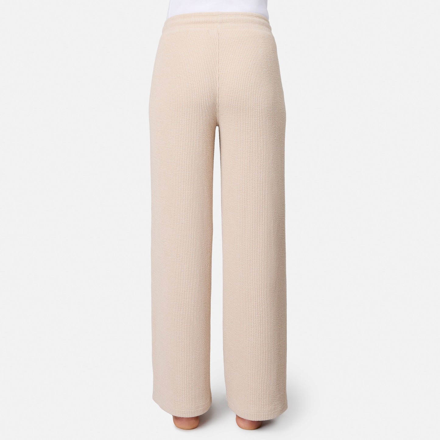 Women's Ripple Knit Long Wide Leg Pant